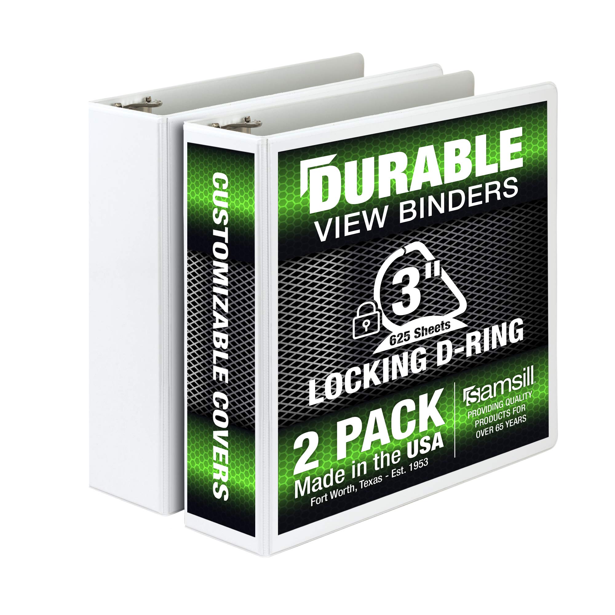 Foto 1 | Binder Samsill - Anillo Duradero En D De 3 Pulgadas (2 Unidades), Color Blanco - Venta Internacional.