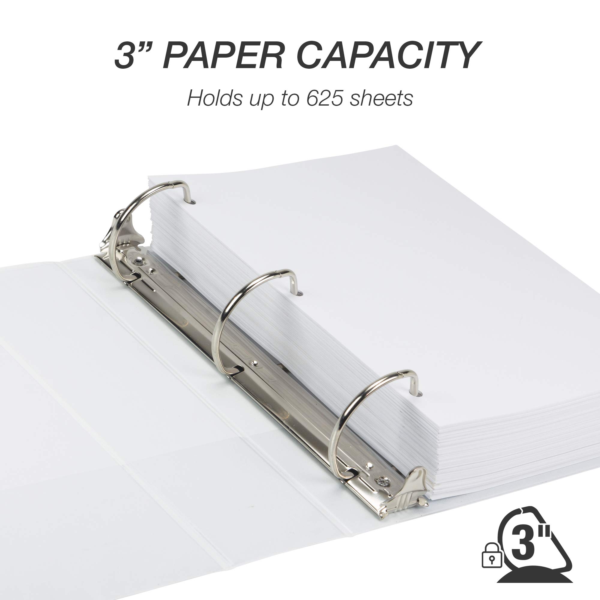 Foto 4 pulgar | Binder Samsill - Anillo Duradero En D De 3 Pulgadas (2 Unidades), Color Blanco - Venta Internacional.