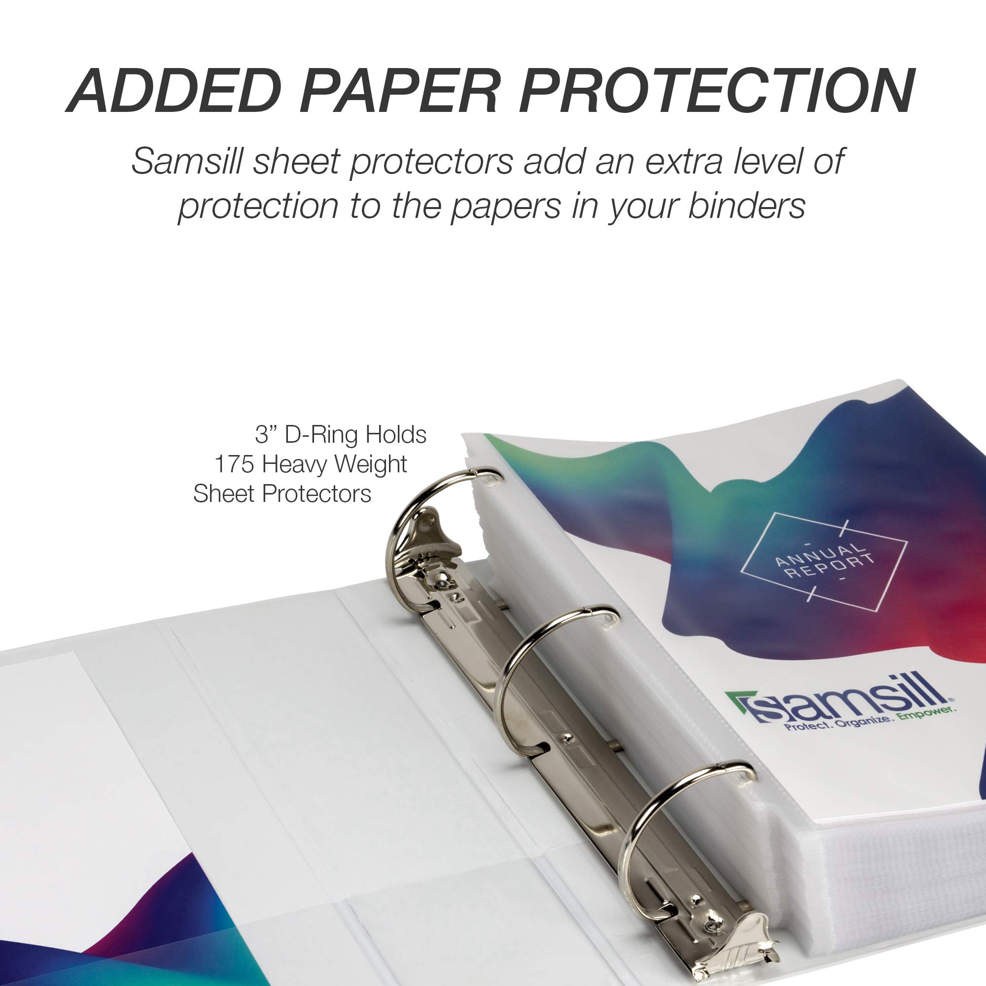Foto 6 | Binder Samsill - Anillo Duradero En D De 3 Pulgadas (2 Unidades), Color Blanco - Venta Internacional.