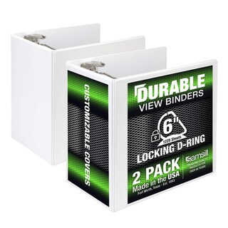 Foto 1 | Binder Samsill - Anillo Duradero (15 Cm, 3 Anillas, Cierre En D, 2 Unidades), Color Blanco - Venta Internacional.