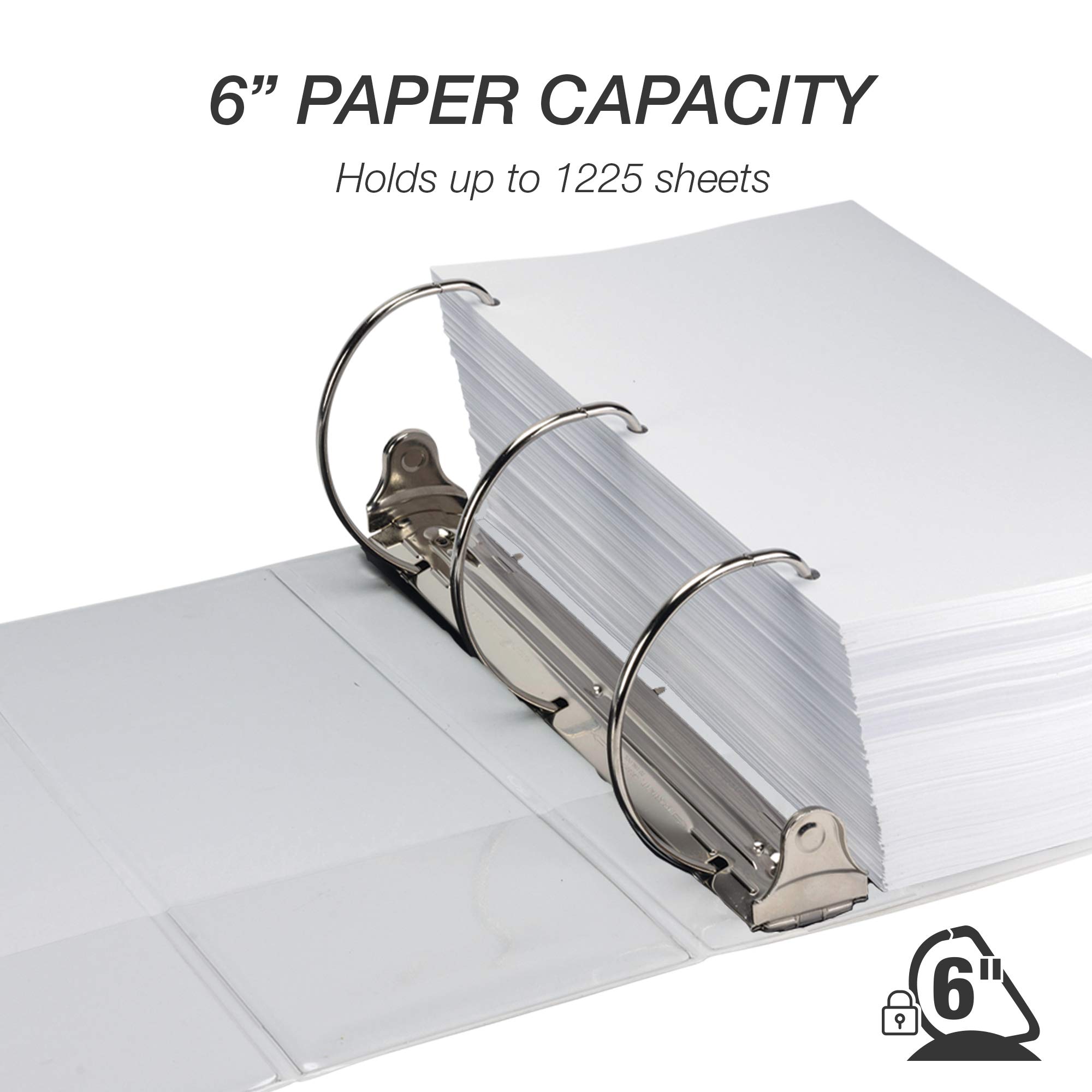 Foto 4 pulgar | Binder Samsill - Anillo Duradero (15 Cm, 3 Anillas, Cierre En D, 2 Unidades), Color Blanco - Venta Internacional.