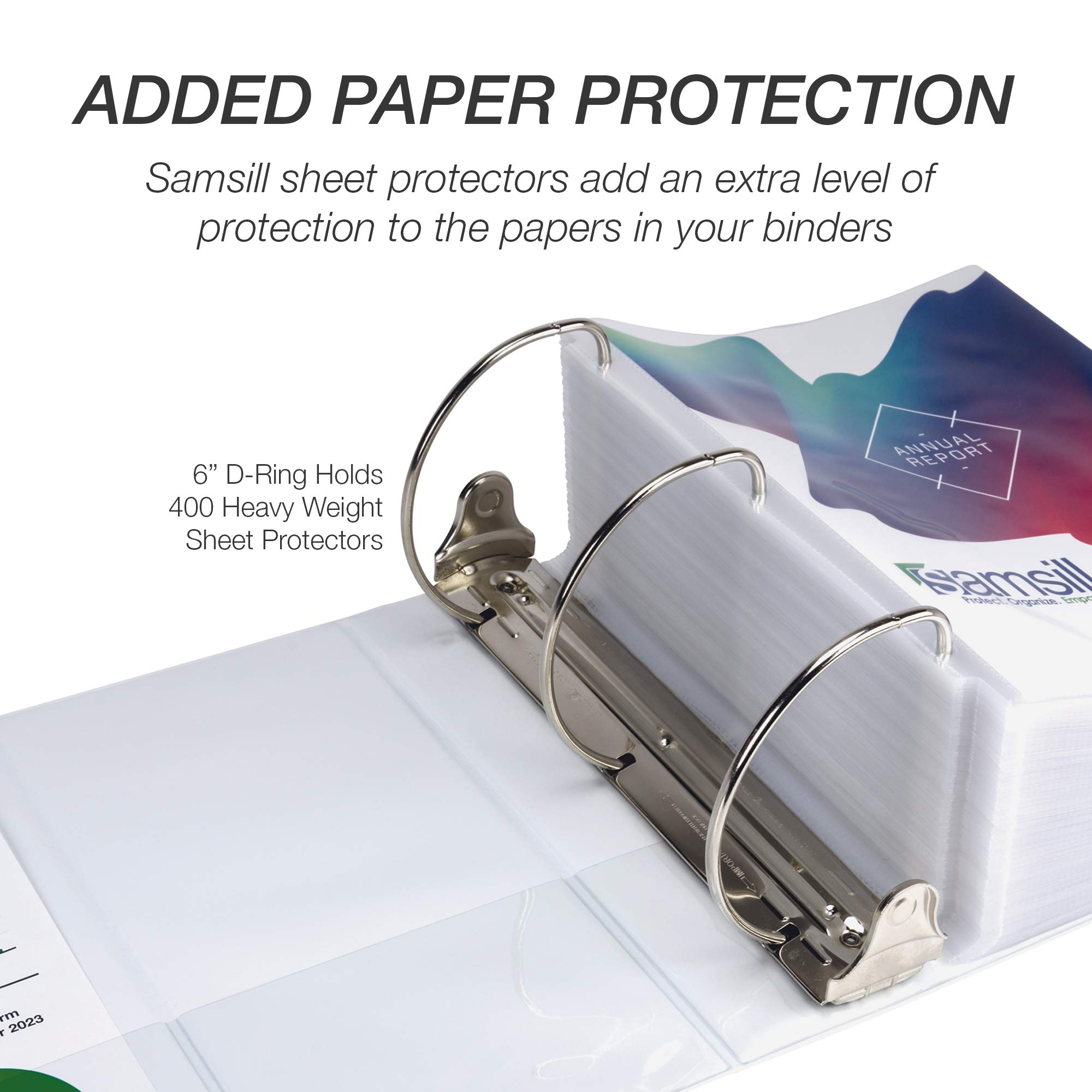 Foto 6 | Binder Samsill - Anillo Duradero (15 Cm, 3 Anillas, Cierre En D, 2 Unidades), Color Blanco - Venta Internacional.