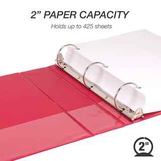 Foto 3 | Binder Samsill Economy, 2 Pulgadas, 3 Anillos, Rojo, Paquete De 4 - Venta Internacional.