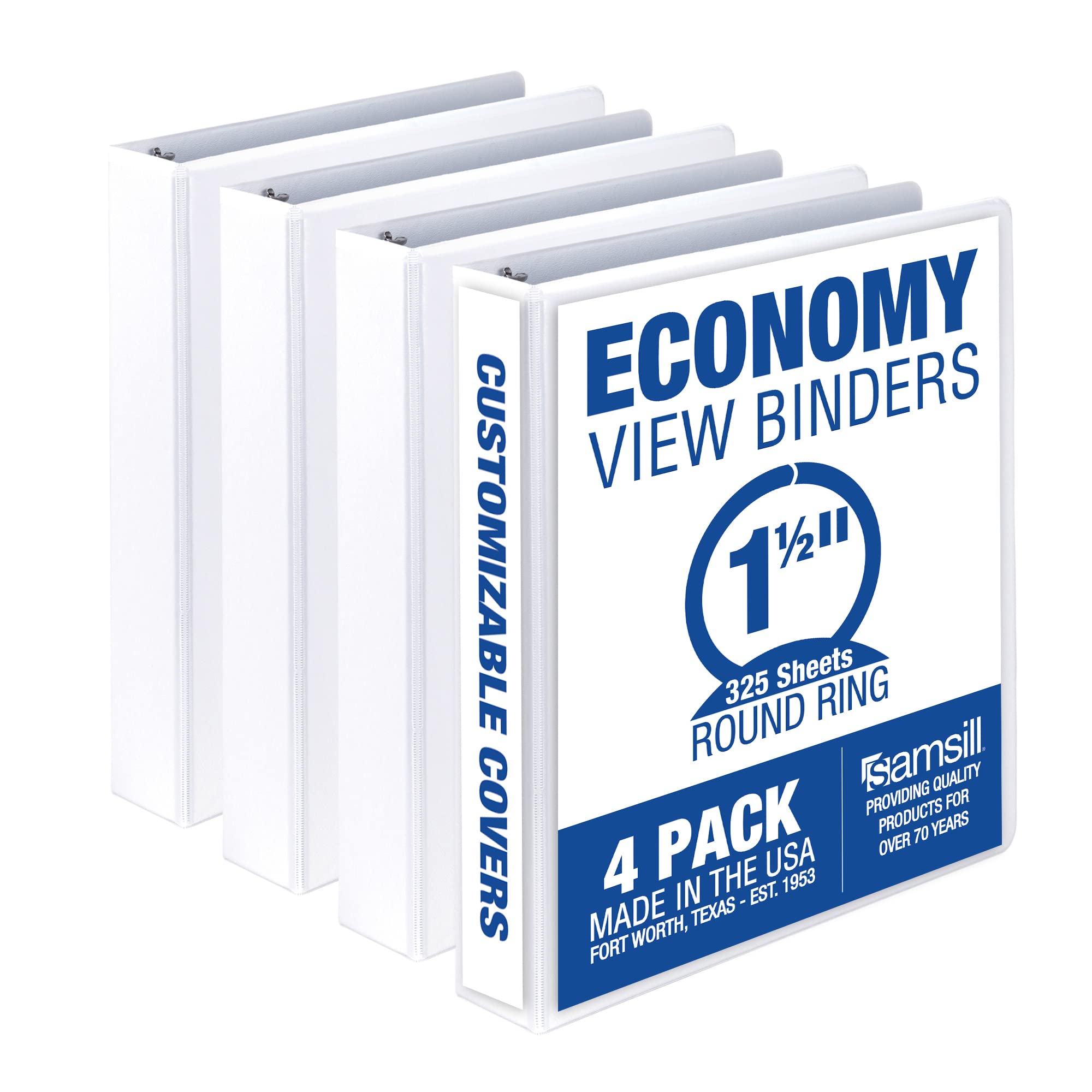 Foto 1 | Binder Samsill Economy, 1.5 Pulgadas, 3 Anillos Blancos, Paquete De 4 - Venta Internacional.