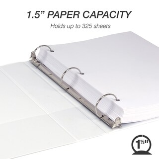 Foto 3 | Binder Samsill Economy, 1.5 Pulgadas, 3 Anillos Blancos, Paquete De 4 - Venta Internacional.