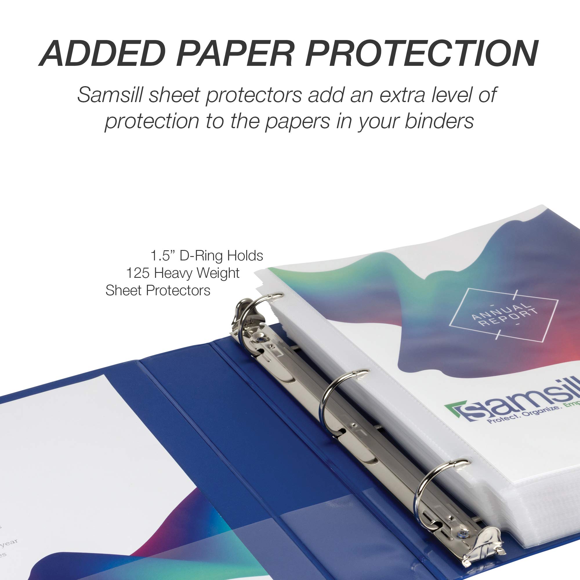 Foto 7 | Binder Samsill, Anillo En D Duradero De 1.5 Pulgadas, Paquete De 4 Unidades, 350 Páginas, Color Azul - Venta Interna