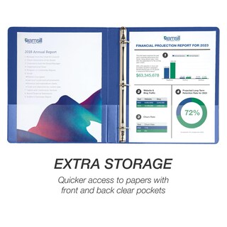 Foto 4 | Binder Samsill Durable, 0.5 Pulgadas, Azul, Paquete De 4, 125 Páginas - Venta Internacional.