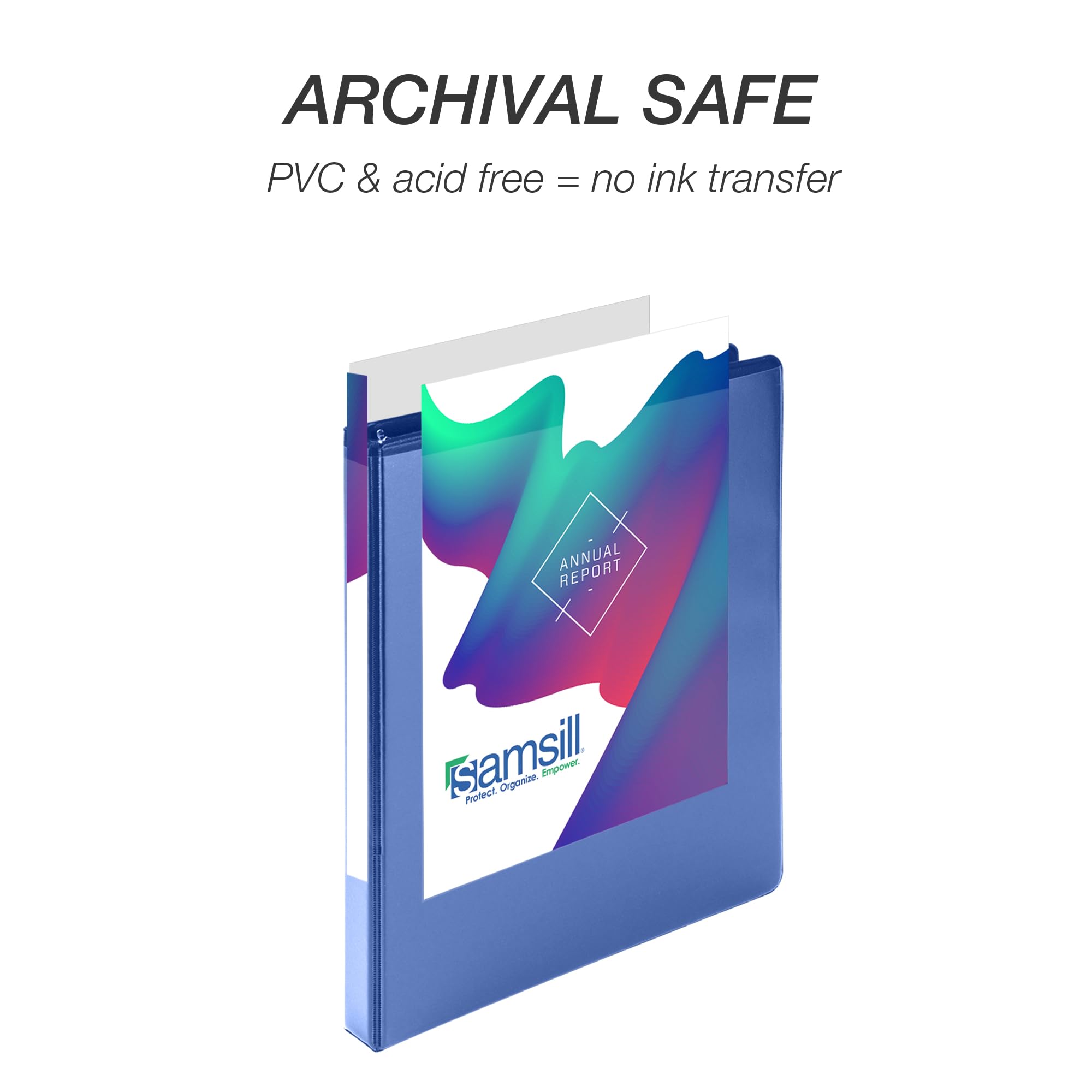Foto 5 | Binder Samsill Durable, 0.5 Pulgadas, Azul, Paquete De 4, 125 Páginas - Venta Internacional.