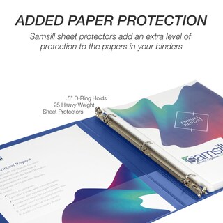 Foto 7 | Binder Samsill Durable, 0.5 Pulgadas, Azul, Paquete De 4, 125 Páginas - Venta Internacional.