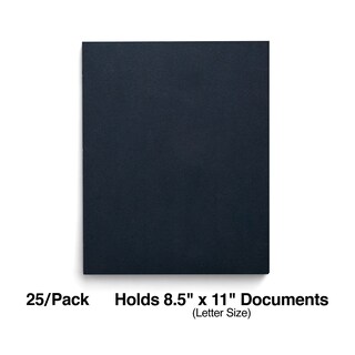 Foto 2 | Carpeta De Bolsillo Staples, 25 Unidades, 25 Unidades, Color Azul Marino, Grado 2 - Venta Internacional.