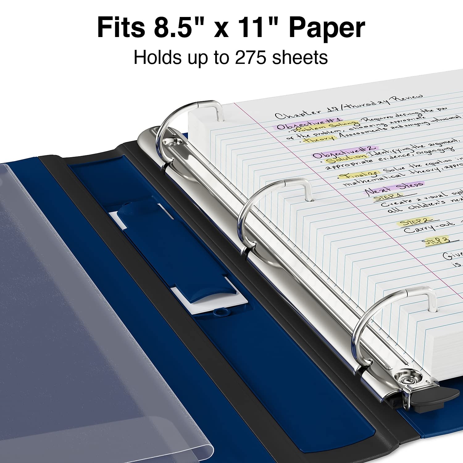 Foto 5 pulgar | Binder Staples Better, 2,54 Cm De Profundidad, 3 Anillas, 275 Hojas, Azul - Venta Internacional.