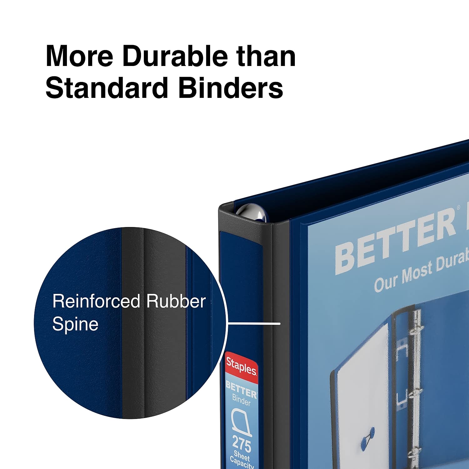 Foto 6 pulgar | Binder Staples Better, 2,54 Cm De Profundidad, 3 Anillas, 275 Hojas, Azul - Venta Internacional.