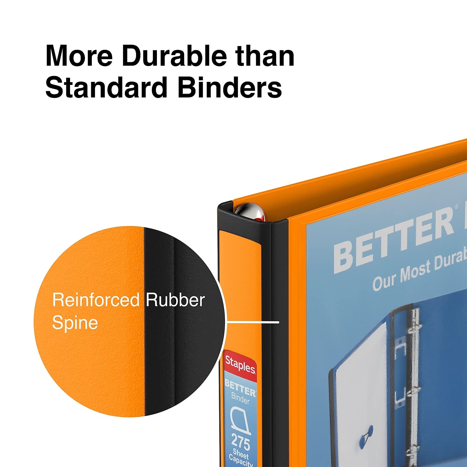 Foto 6 pulgar | Binder Staples Better De 1 Pulgada En D, 3 Anillas, Vista Naranja, 275 Hojas - Venta Internacional.