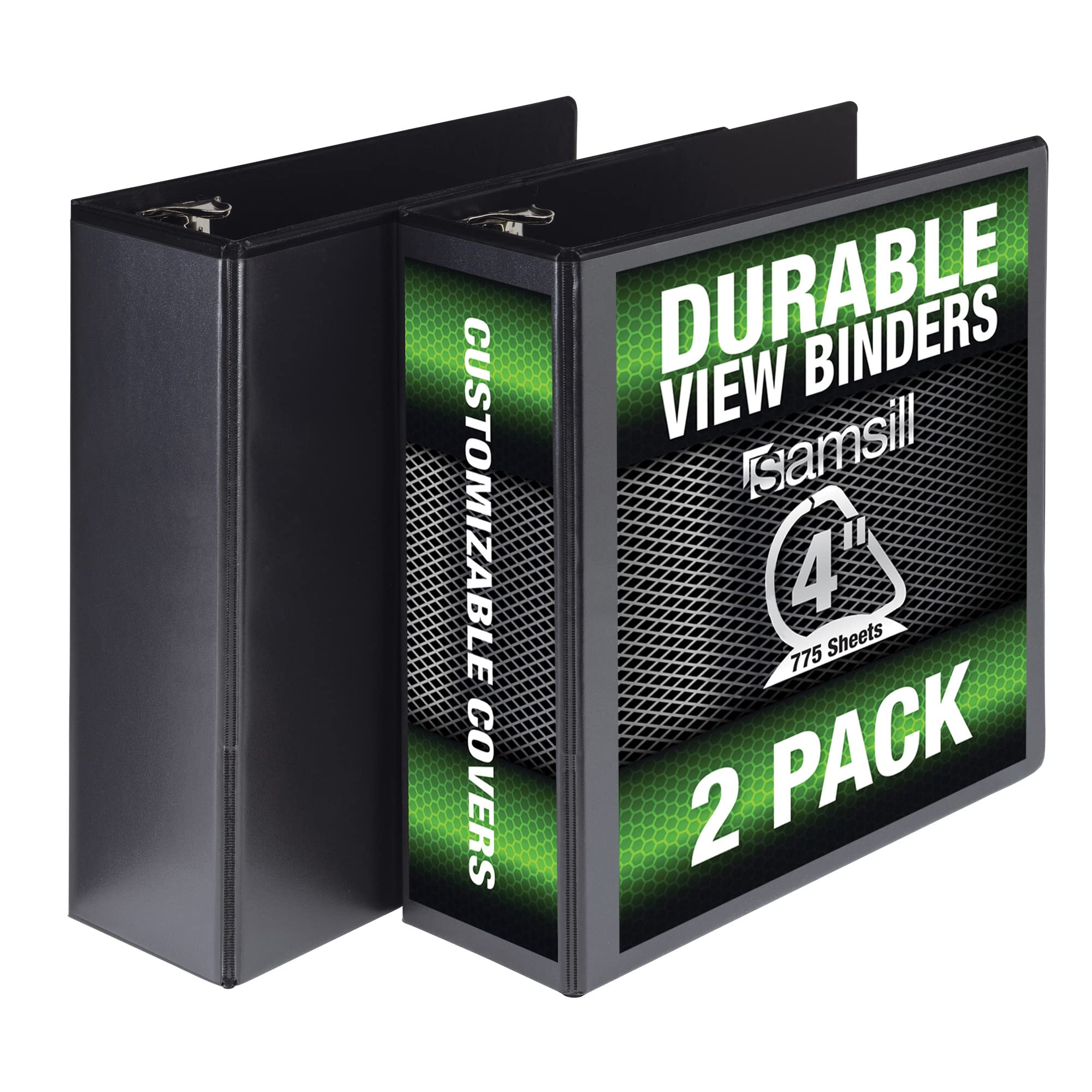 Foto 1 | Binder Samsill Durable De 4 Pulgadas Con Anillo En D Negro Con Cierre, Paquete De 2 - Venta Internacional.