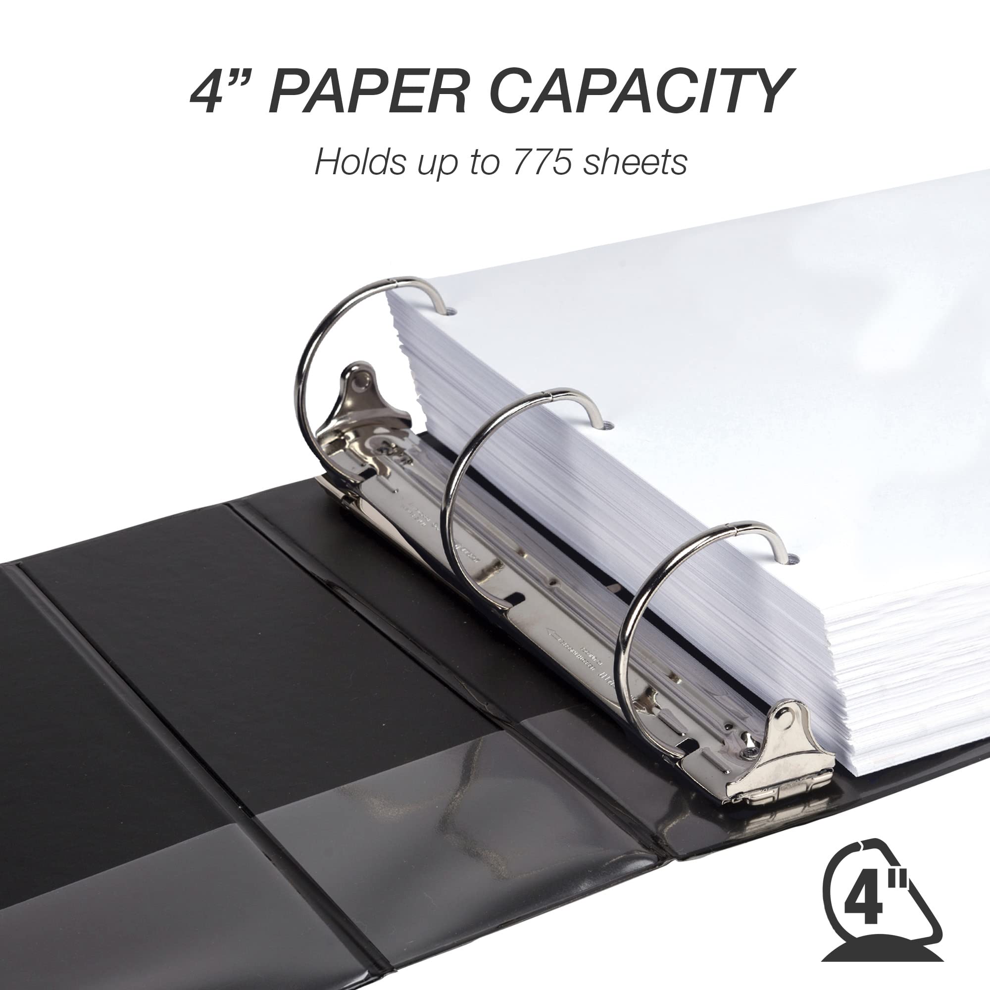 Foto 4 pulgar | Binder Samsill Durable De 4 Pulgadas Con Anillo En D Negro Con Cierre, Paquete De 2 - Venta Internacional.