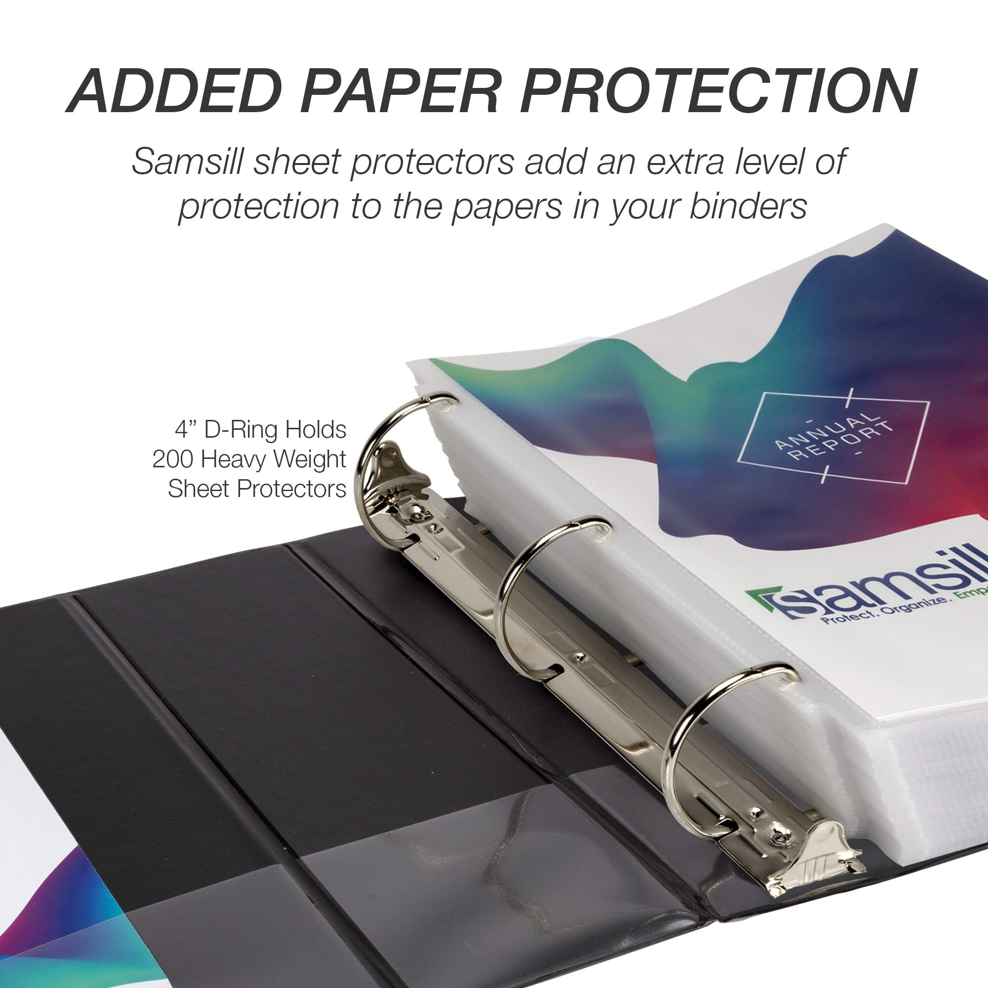 Foto 6 | Binder Samsill Durable De 4 Pulgadas Con Anillo En D Negro Con Cierre, Paquete De 2 - Venta Internacional.