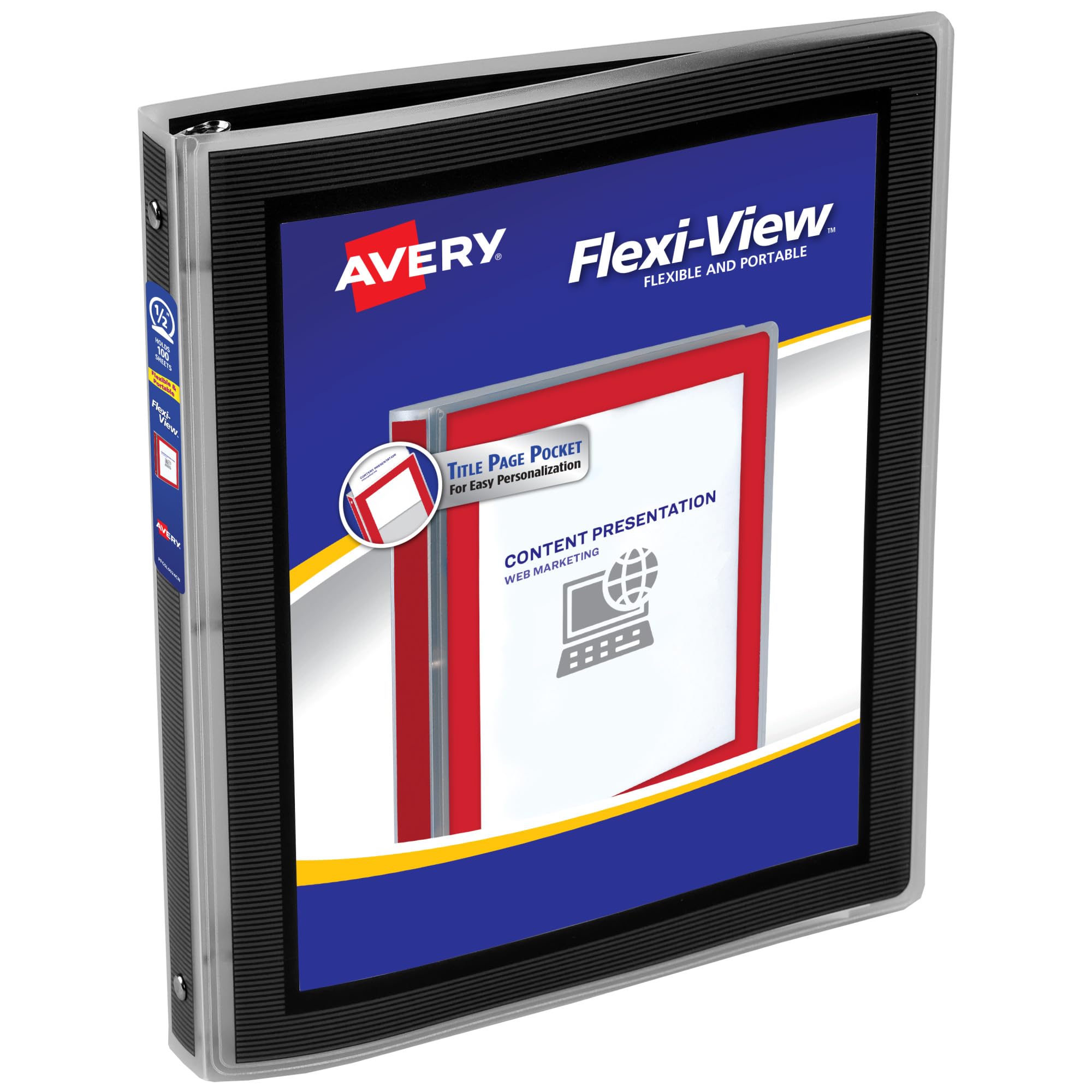 Foto 2 pulgar | Binder Avery Flexi-view, Anillos Redondos De 1,27 Cm, 3 Anillas, Color Negro - Venta Internacional.