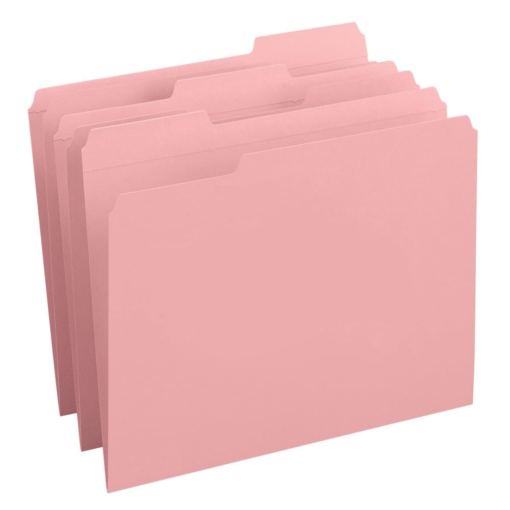 Foto 1 | Carpeta Para Archivos Smead, Con Lengüeta Reforzada De 1/3, Tamaño Carta, Color Rosa - Venta Internacional.