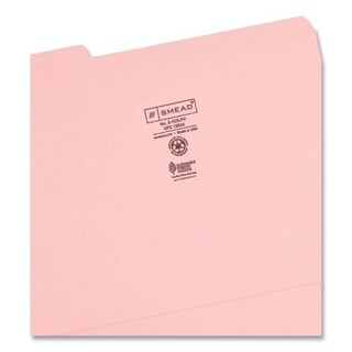 Foto 3 | Carpeta Para Archivos Smead, Con Lengüeta Reforzada De 1/3, Tamaño Carta, Color Rosa - Venta Internacional.