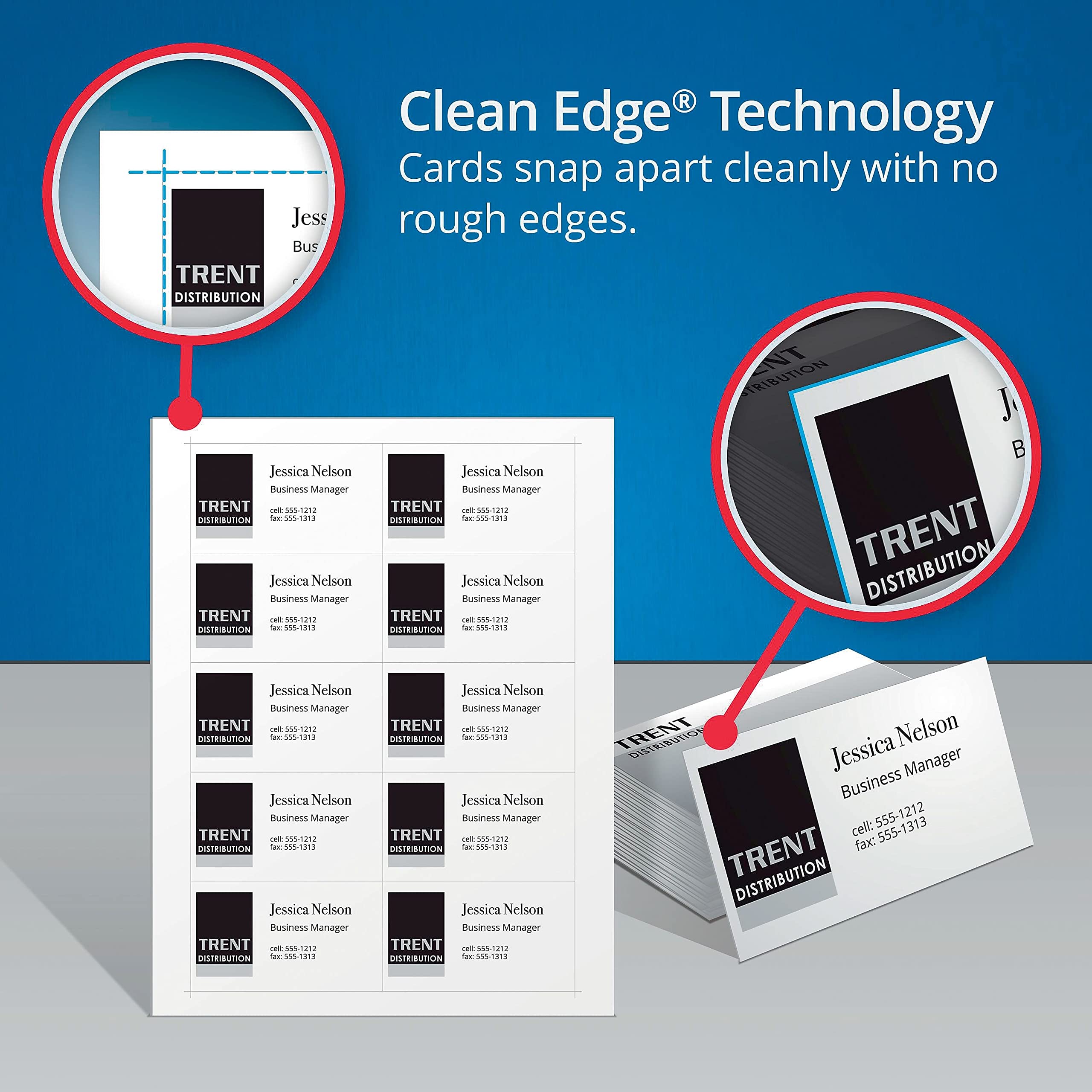 Foto 4 pulgar | Tarjeta De Presentación Avery Ave8877 True Print Clean Edge - Venta Internacional.