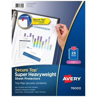 Foto 1 | Protectores De Sábanas Avery Diamond Clear Super Heavyweight X25 - Venta Internacional.