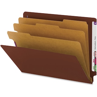 Foto 2 | Carpeta Smead, 100% Reciclada, Con Lengüeta En Los Extremos, De Cartón Prensado, Color Rojo - Venta Internacional.