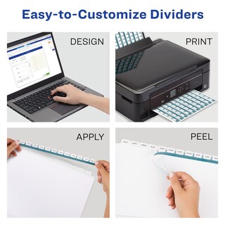 Foto 3 | Tab Dividers Avery 12 Para Encuadernación Con 3 Anillas, Juego De 1 Unidad - Venta Internacional.