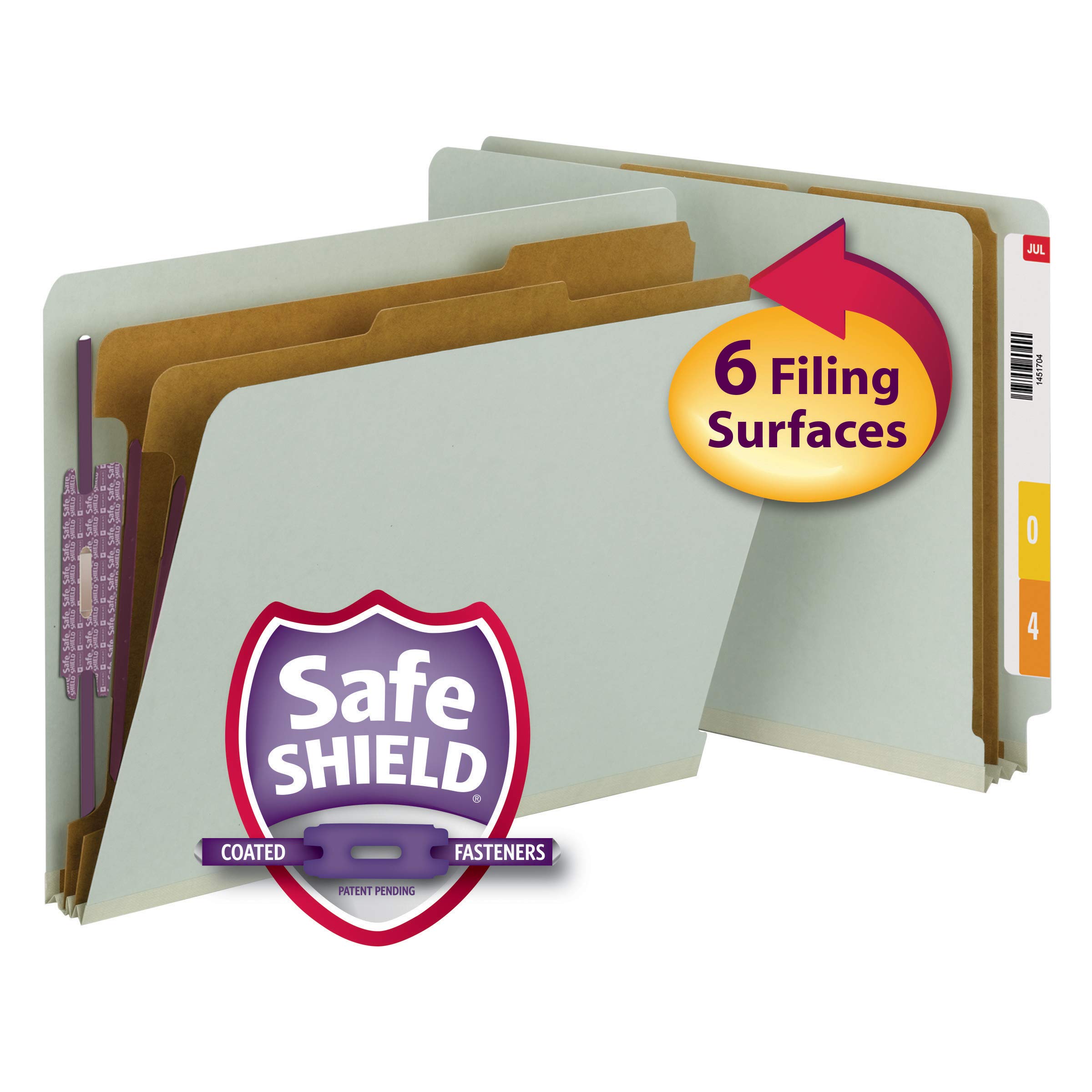 Foto 3 pulgar | Carpeta De Archivos Smead 100% Reciclada Con Safeshield Fasteners Ltr - Venta Internacional.