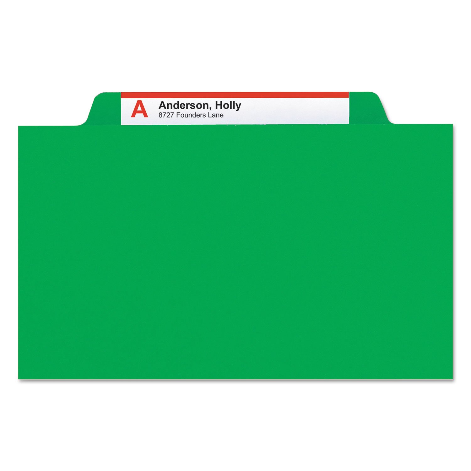Foto 7 pulgar | Carpeta De Archivos De Clasificación Untada Con 1 Separador, Letra Verde - Venta Internacional.