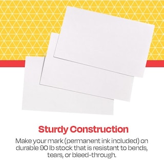 Foto 4 | Index Card School Smart Blank, Liso, 3 X 5 Pulgadas, Blanco, Paquete De 100 - Venta Internacional.
