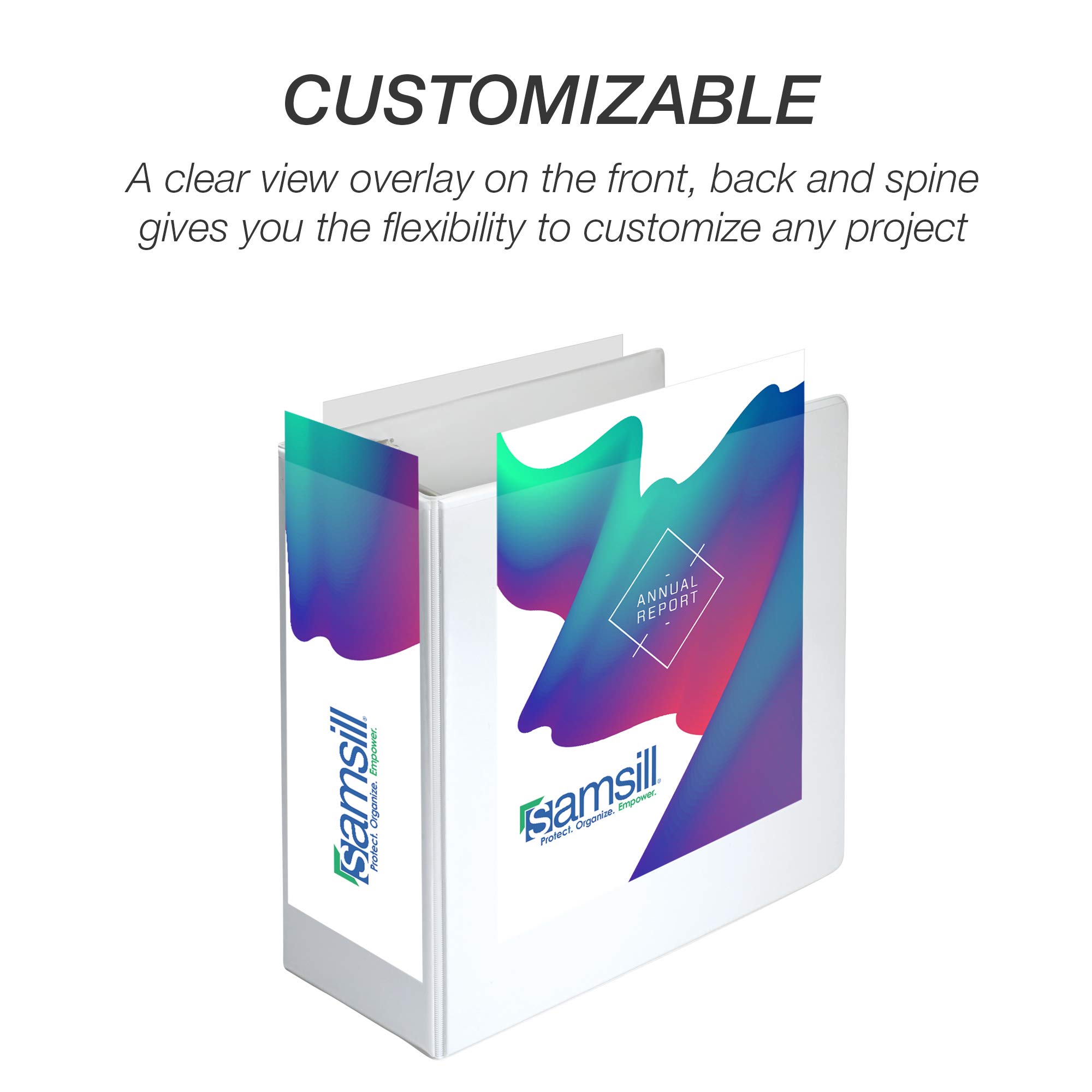 Foto 2 | Binder Samsill Durable, 5 Pulgadas, 3 Anillos, Blanco, Paquete De 2, 1050 Páginas - Venta Internacional.