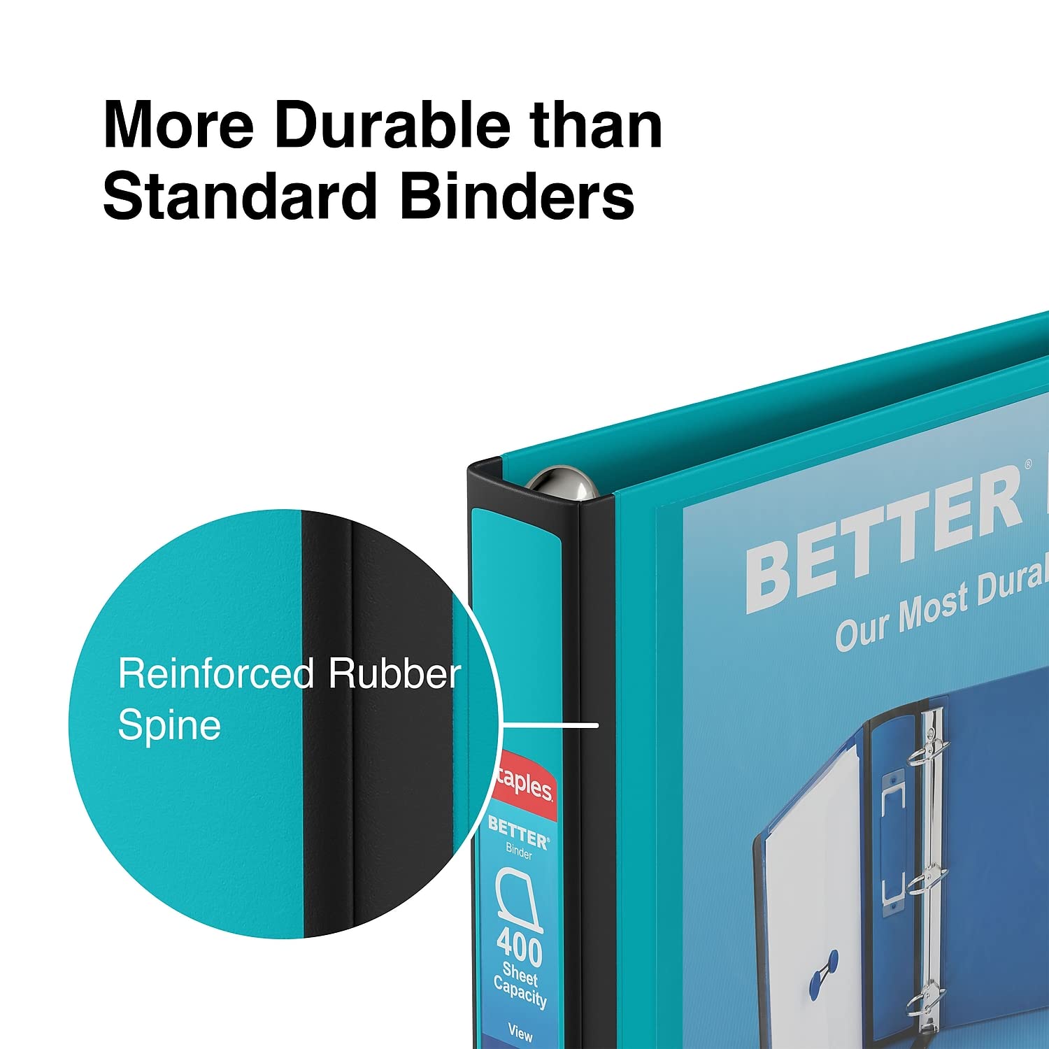 Foto 5 | Binder Staples 651742, 3 Anillos, Mejor, 1.5 Pulgadas, Verde Azulado - Venta Internacional.