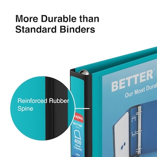 Foto 5 | Binder Staples 651742, 3 Anillos, Mejor, 1.5 Pulgadas, Verde Azulado - Venta Internacional.