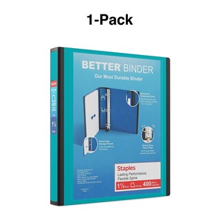 Foto 7 | Binder Staples 651742, 3 Anillos, Mejor, 1.5 Pulgadas, Verde Azulado - Venta Internacional.