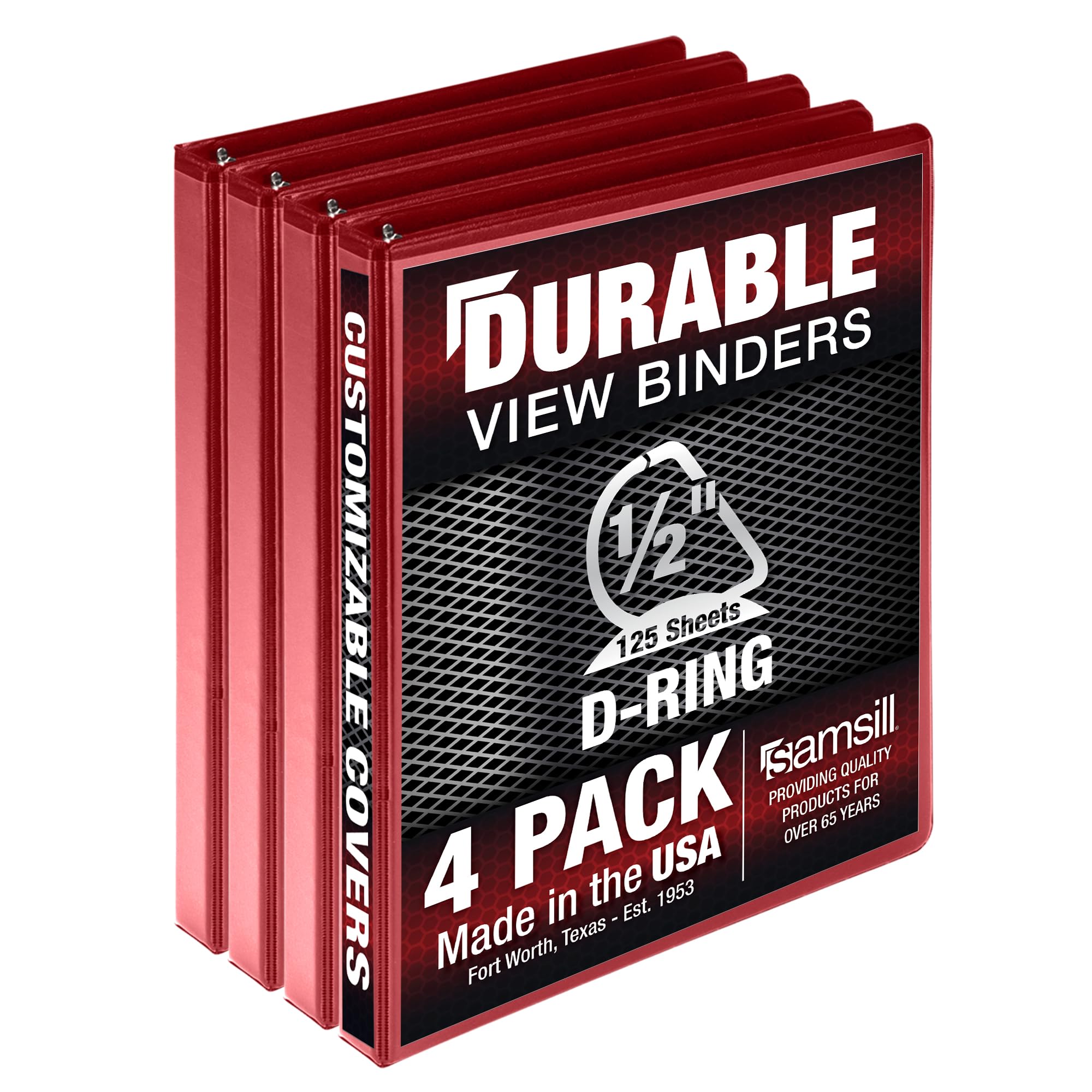 Foto 2 pulgar | Binder Samsill Durable, 0,5 Pulgadas, Rojo, Paquete De 4, 125 Páginas - Venta Internacional.
