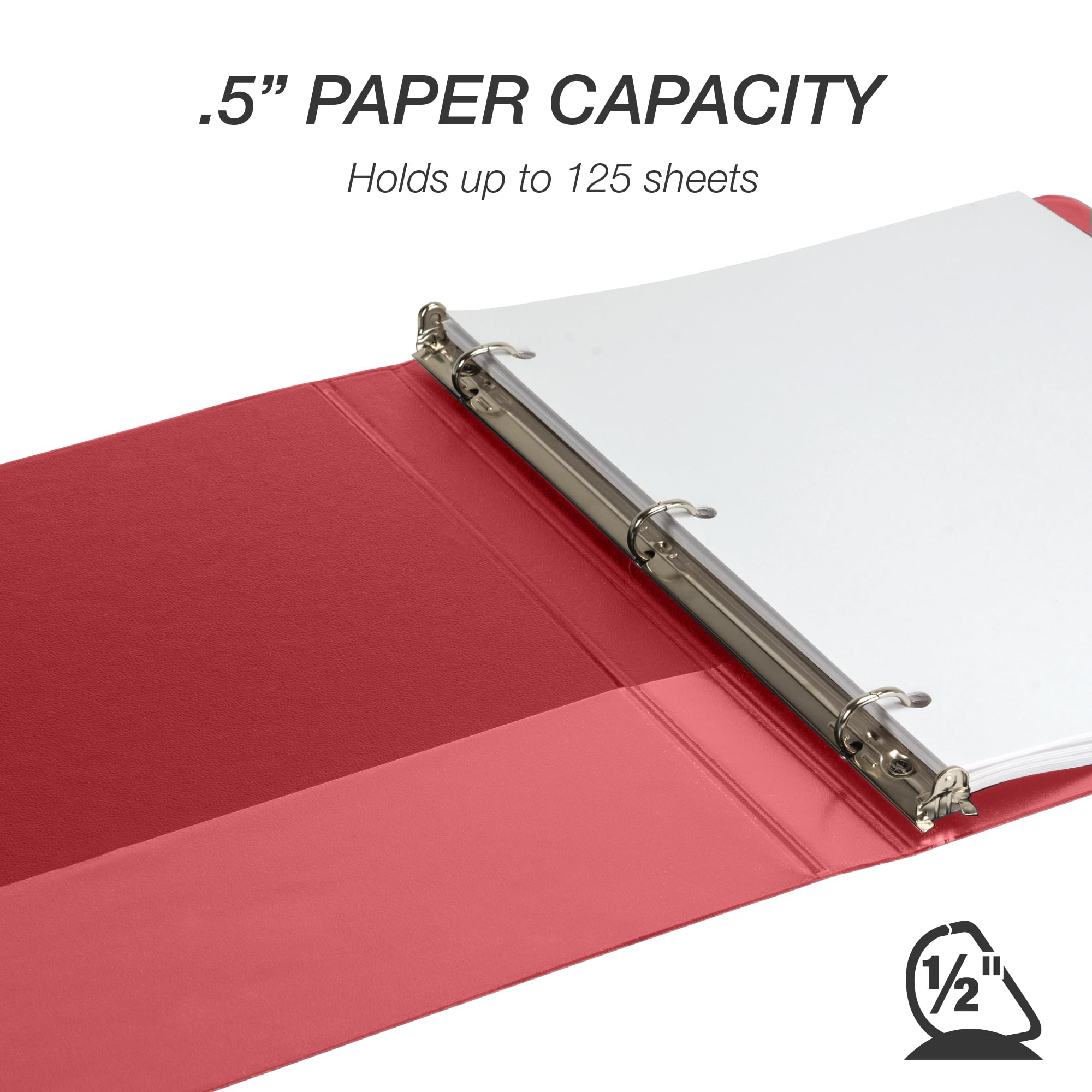 Foto 4 pulgar | Binder Samsill Durable, 0,5 Pulgadas, Rojo, Paquete De 4, 125 Páginas - Venta Internacional.