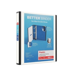 Foto 1 | Anillas En D Better View De Binder Staples, 1.5 Pulgadas, Blancas - Venta Internacional.