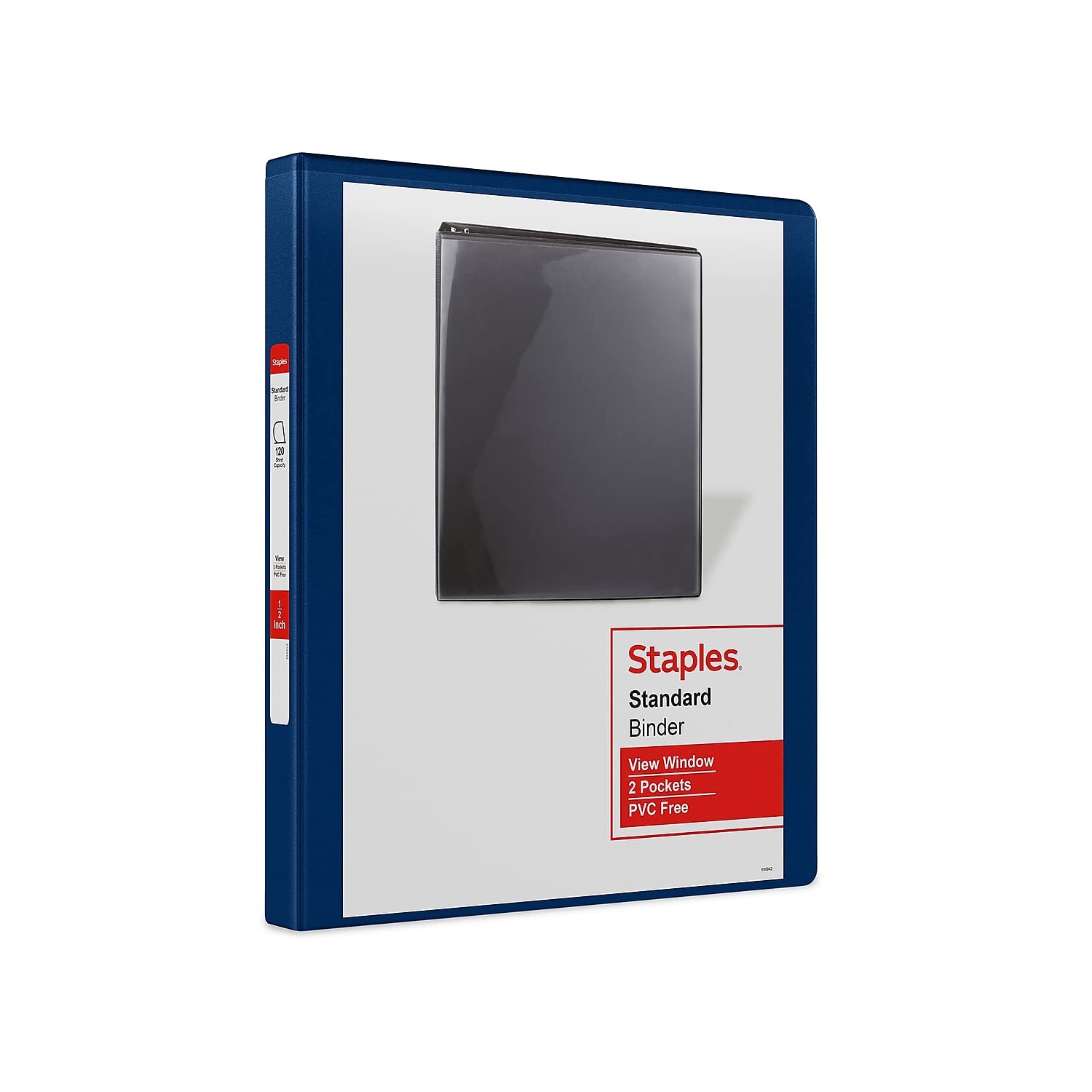 Foto 1 | Binder Staples 82615 Estándar Con Vista De 3 Anillos, 1/2 Pulgada, Azul - Venta Internacional.