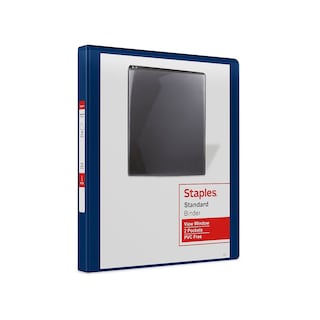 Foto 1 | Binder Staples 82615 Estándar Con Vista De 3 Anillos, 1/2 Pulgada, Azul - Venta Internacional.