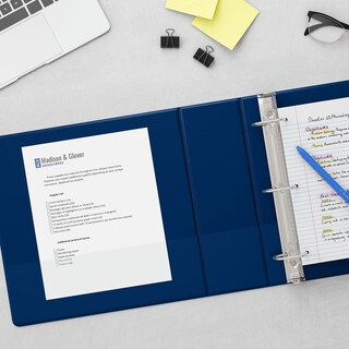 Foto 5 | Binder Staples 82615 Estándar Con Vista De 3 Anillos, 1/2 Pulgada, Azul - Venta Internacional.