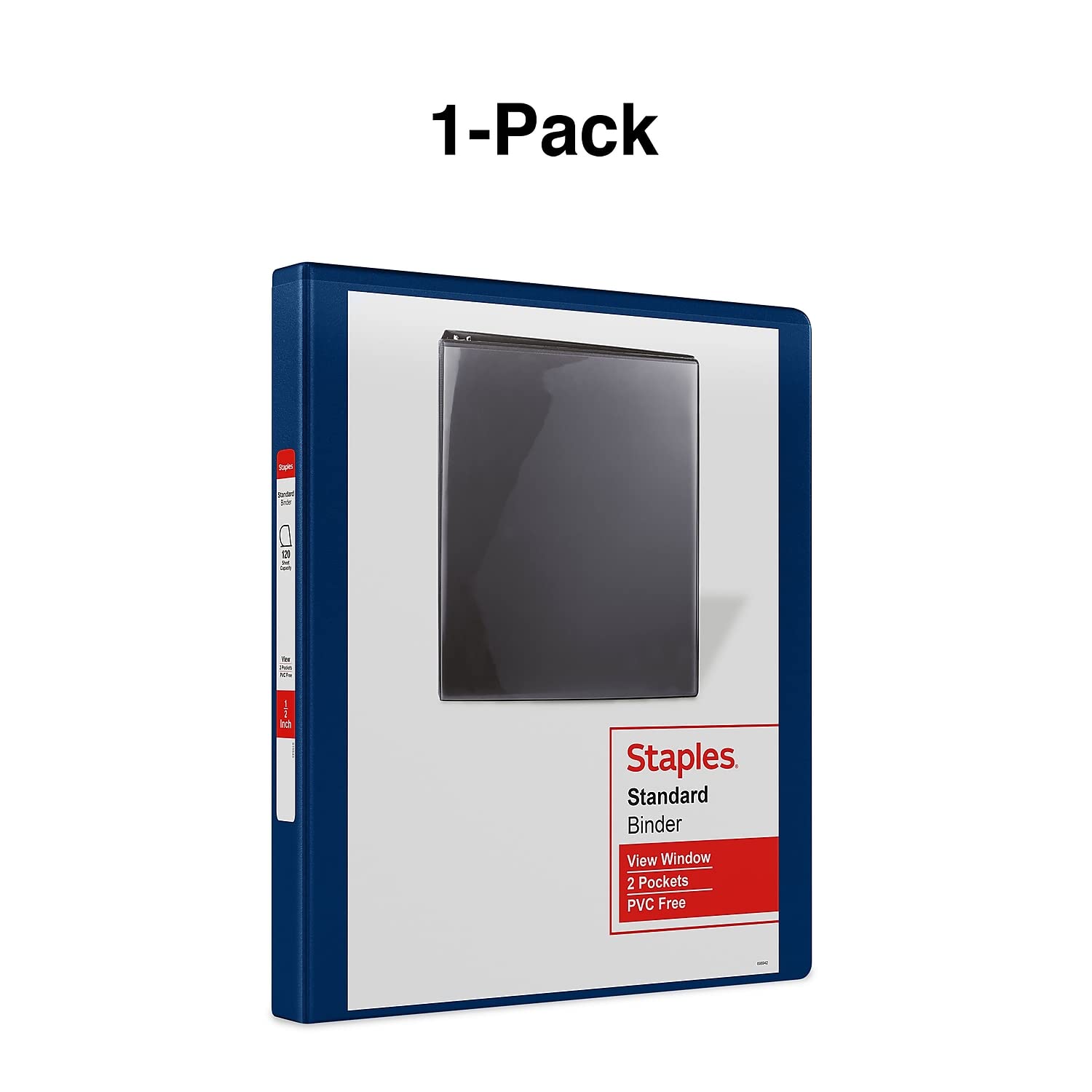 Foto 6 | Binder Staples 82615 Estándar Con Vista De 3 Anillos, 1/2 Pulgada, Azul - Venta Internacional.