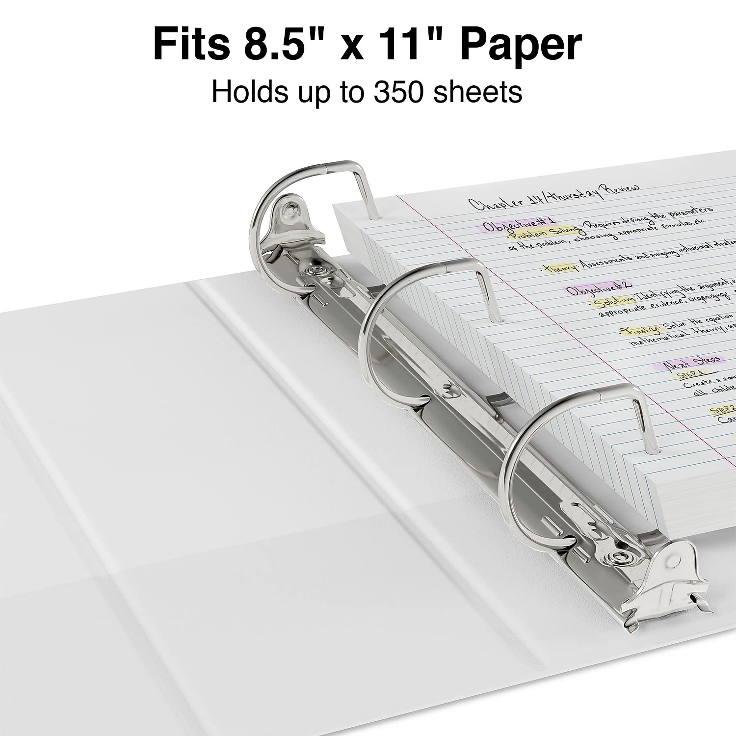 Foto 4 pulgar | Binder Staples Standard Con Vista De 3 Anillos, 1.5 Pulgadas, Color Blanco - Venta Internacional.
