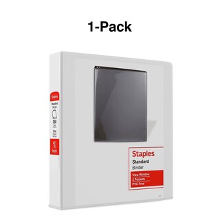 Foto 6 | Binder Staples Standard Con Vista De 3 Anillos, 1.5 Pulgadas, Color Blanco - Venta Internacional.