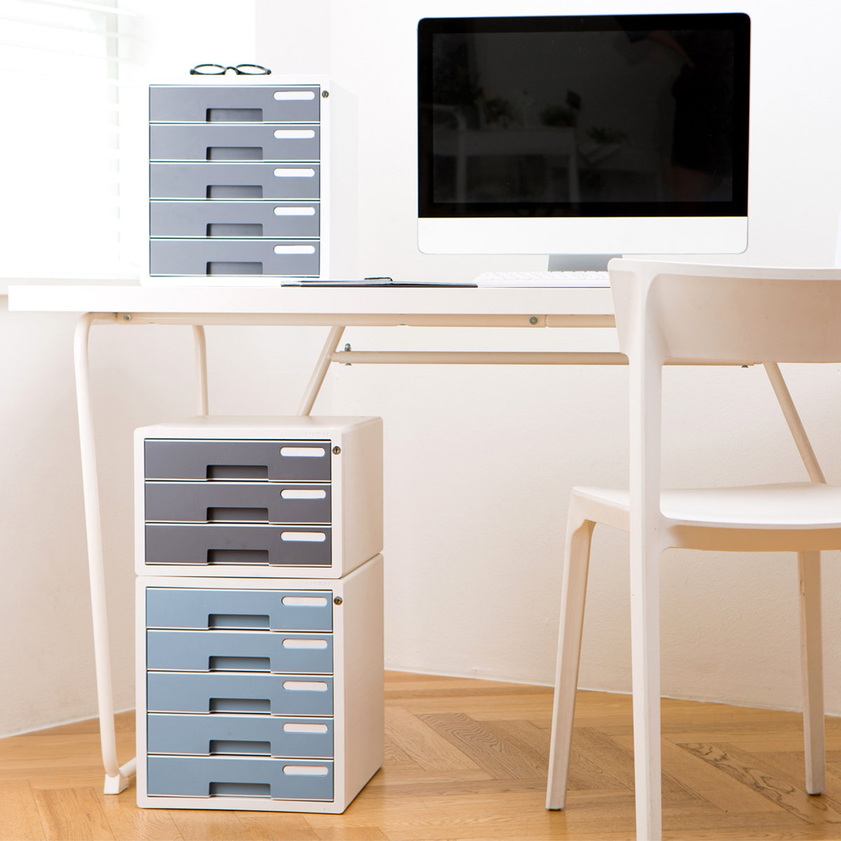 Foto 6 | Archivero Ag Box para Escritorio con Cerradura con 5 Cajones color Gris