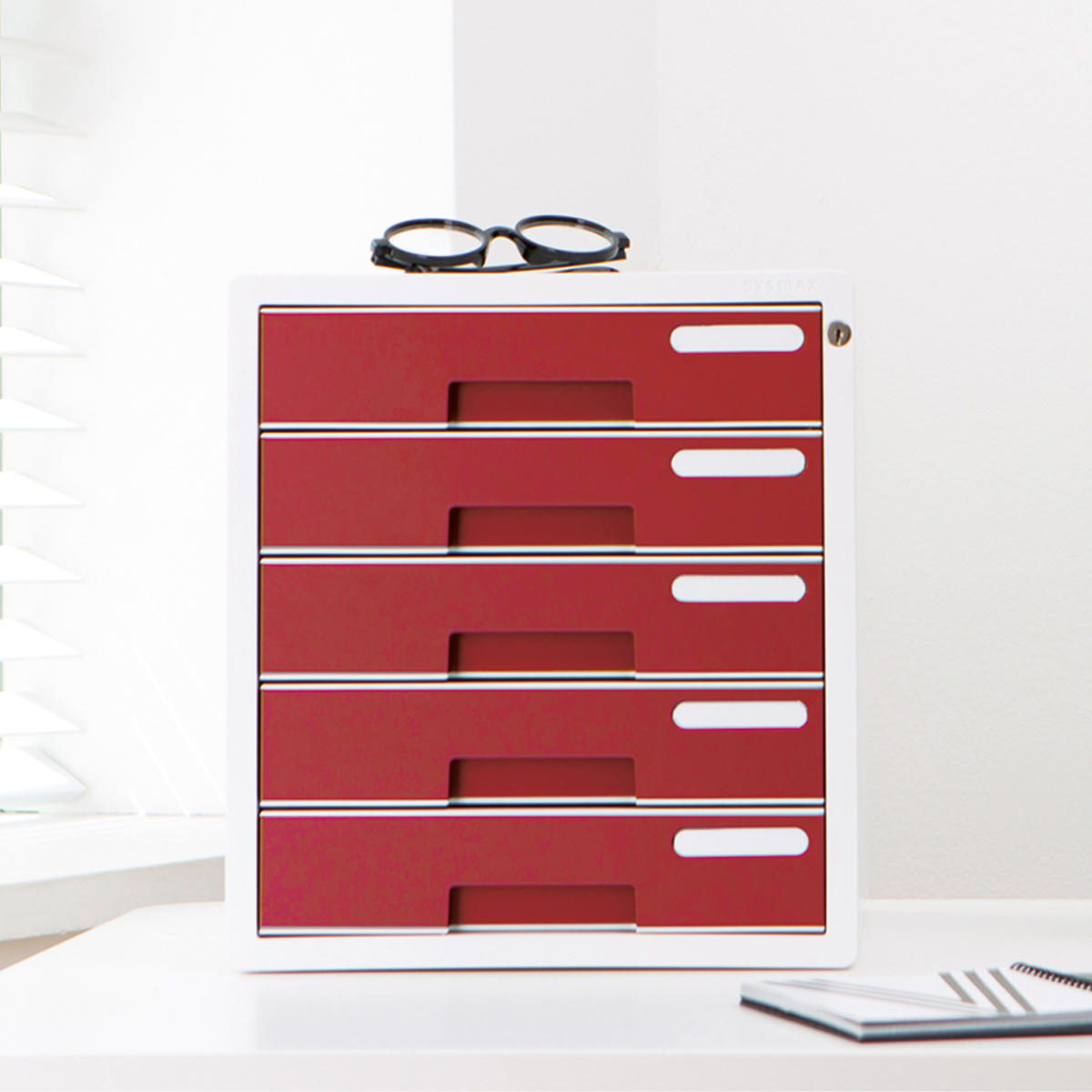 Foto 4 | Archivero Ag Box 39111507 color Rojo para Escritorio con Cerradura con 5 Cajones