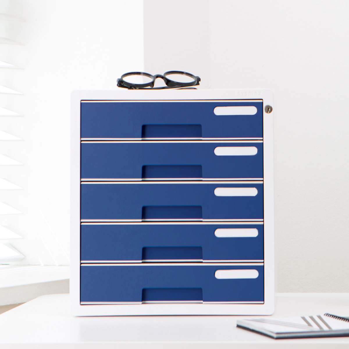 Foto 5 | Archivero Ag Box color Azul para Escritorio con Cerradura con 5 Cajones