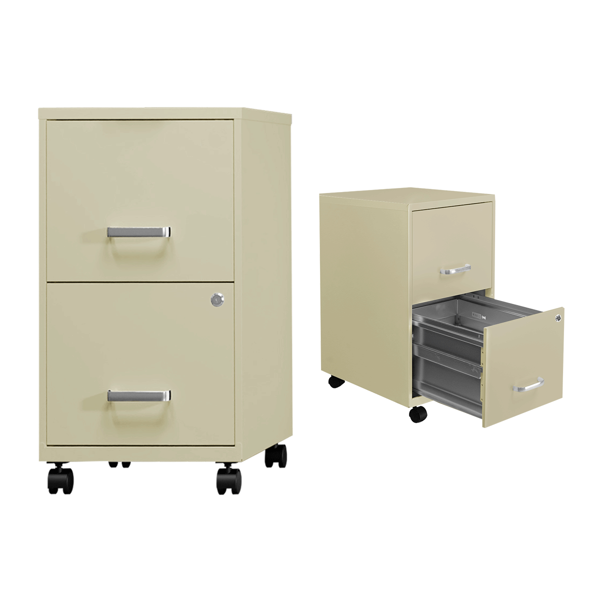 Archivero Metálico Linium Carta 2 Gabinetes Llave Seguridad Beige