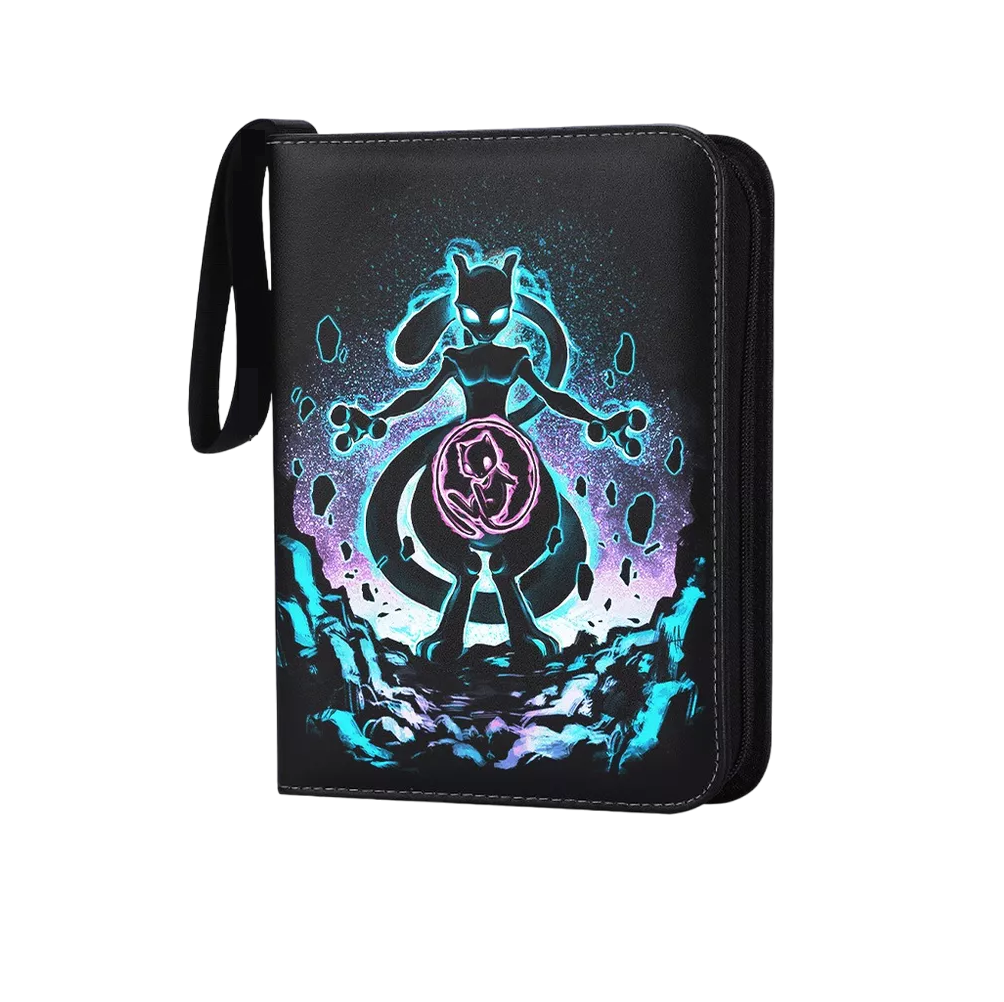 Tarjetero Pokémon Yugioh 4 Bolsillos Tarjetas Álbum 520, Negro