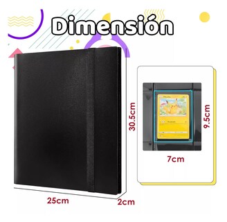 Foto 5 | Carpeta De Tarjetas Yu-gi-oh, Pokémon, Mtg, Tcg, 50 Páginas Negro