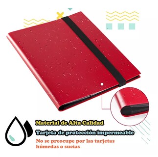 Foto 2 | Carpeta Para Cartas Coleccionables De Yu-gi-oh! (4 Bosillos) Rojo